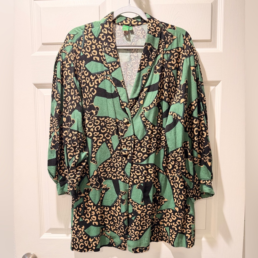 Farm Rio “Dança da Onça” - Leopard Print Oversized Blazer - Picture 6 of 8